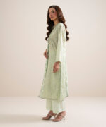 Off White And Light Pink Lawn Unstitched Ensemble - View 2