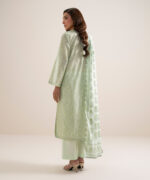 Off White And Light Pink Lawn Unstitched Ensemble - View 4