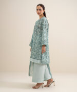 Off White And Tea Pink Lawn Unstitched Ensemble - View 2