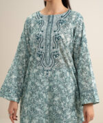 Off White And Tea Pink Lawn Unstitched Ensemble - View 4