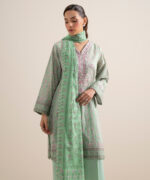 Green Lawn Unstitched Ensemble - View 4