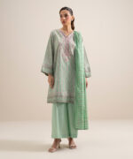 Green Lawn Unstitched Ensemble - View 5
