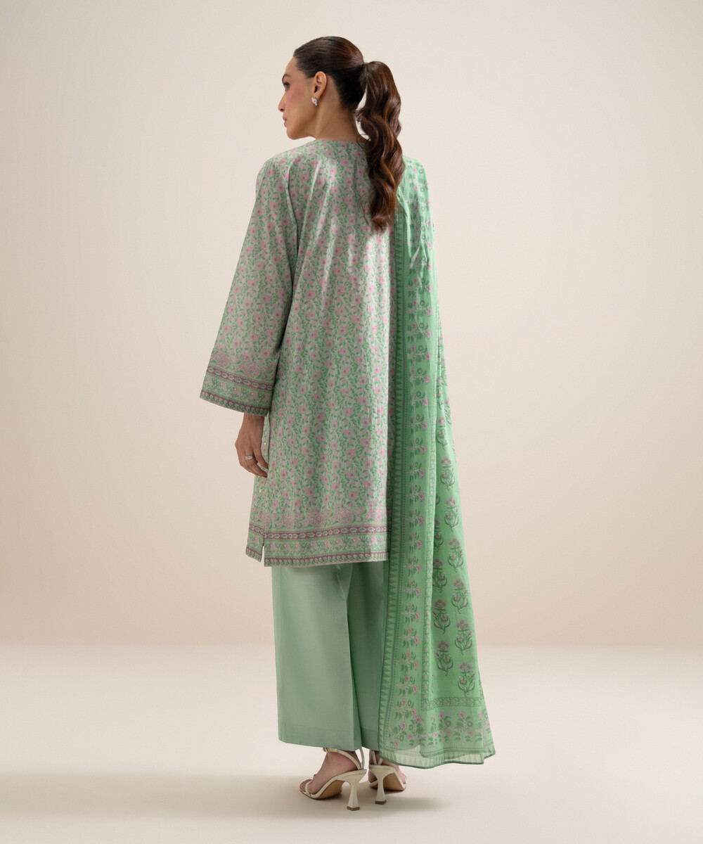 Green Lawn Unstitched Ensemble - View 1 Green Lawn Unstitched Ensemble - View 1