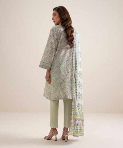 Multicoloured Lawn Unstitched Ensemble - View 2