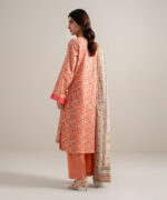Peach Lawn Unstitched Ensemble - View 3