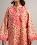 Peach Lawn Unstitched Ensemble - View 5
