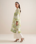 Green &Amp; White Lawn Unstitched Ensemble - View 3