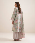 Ice Blue With Multi Lawn Unstitched Ensemble - View 3
