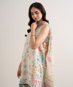 Off White Lawn Unstitched Ensemble - View 2