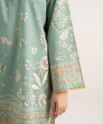 Mint Green Lawn Unstitched Ensemble - View 4