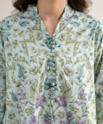 Light Aqua Lawn Unstitched Ensemble - View 5