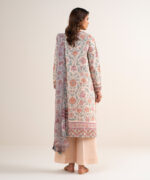 Peach Lawn Unstitched Ensemble - View 5