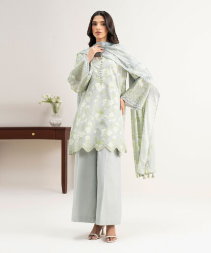 Unstitched 3-Piece Ensemble - View 1