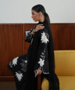 Black Textured Lawn Unstitched Ensemble - View 2