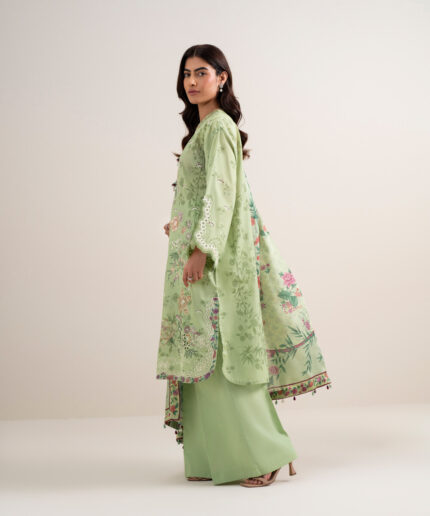 Pistachio Lawn Unstitched Ensemble - View 2