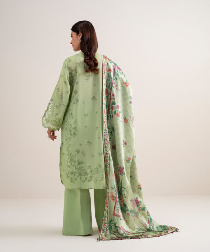 Pistachio Lawn Unstitched Ensemble - View 1