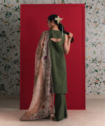 Green Dobby Unstitched Ensemble - View 5