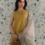 Yellow Dobby Unstitched Ensemble - View 1
