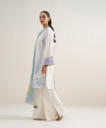 Off White Dobby Unstitched Ensemble - View 4