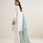 Off White Dobby Unstitched Ensemble - View 1