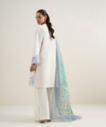 Off White Dobby Unstitched Ensemble - View 1
