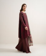 Red Dobby Unstitched Ensemble - View 3