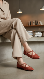 Maroon Women Pumps WN1211 - View 1