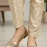 Golden Pumps For Ladies WN1253 - View 1
