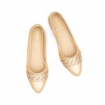 Golden Pumps For Ladies WN1253 - View 5