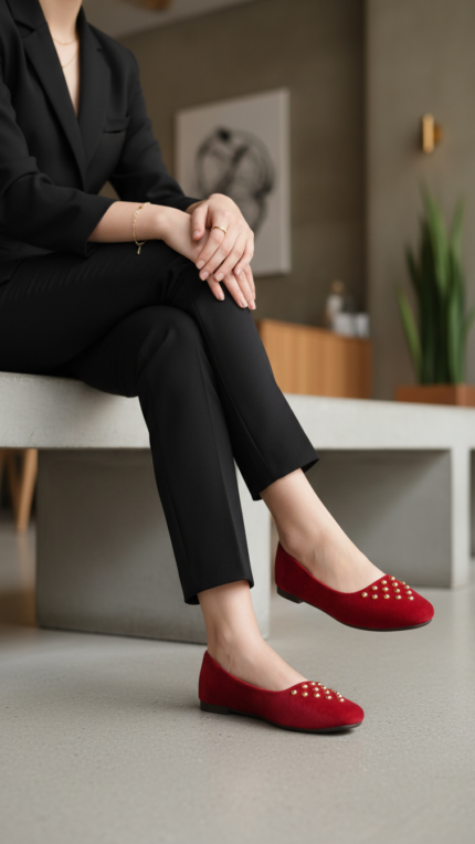 Red Pumps For Ladies WN1265 - View 1