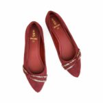Maroon Pumps For Women WN1268 - View 5