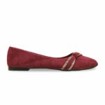 Maroon Pumps For Women WN1268 - View 2