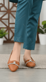 Mustard Pumps For Ladies WN1279 - View 2