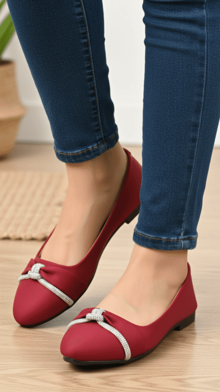 Red Pumps For Women WN1279 - View 2