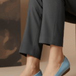 Sky Blue Pumps For Women WN1289 - View 1