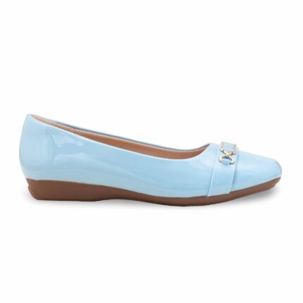 Sky Blue Pumps For Women WN1289 - View 2
