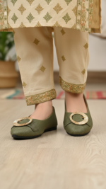 Olive Pumps For Ladies WN1302 - View 2