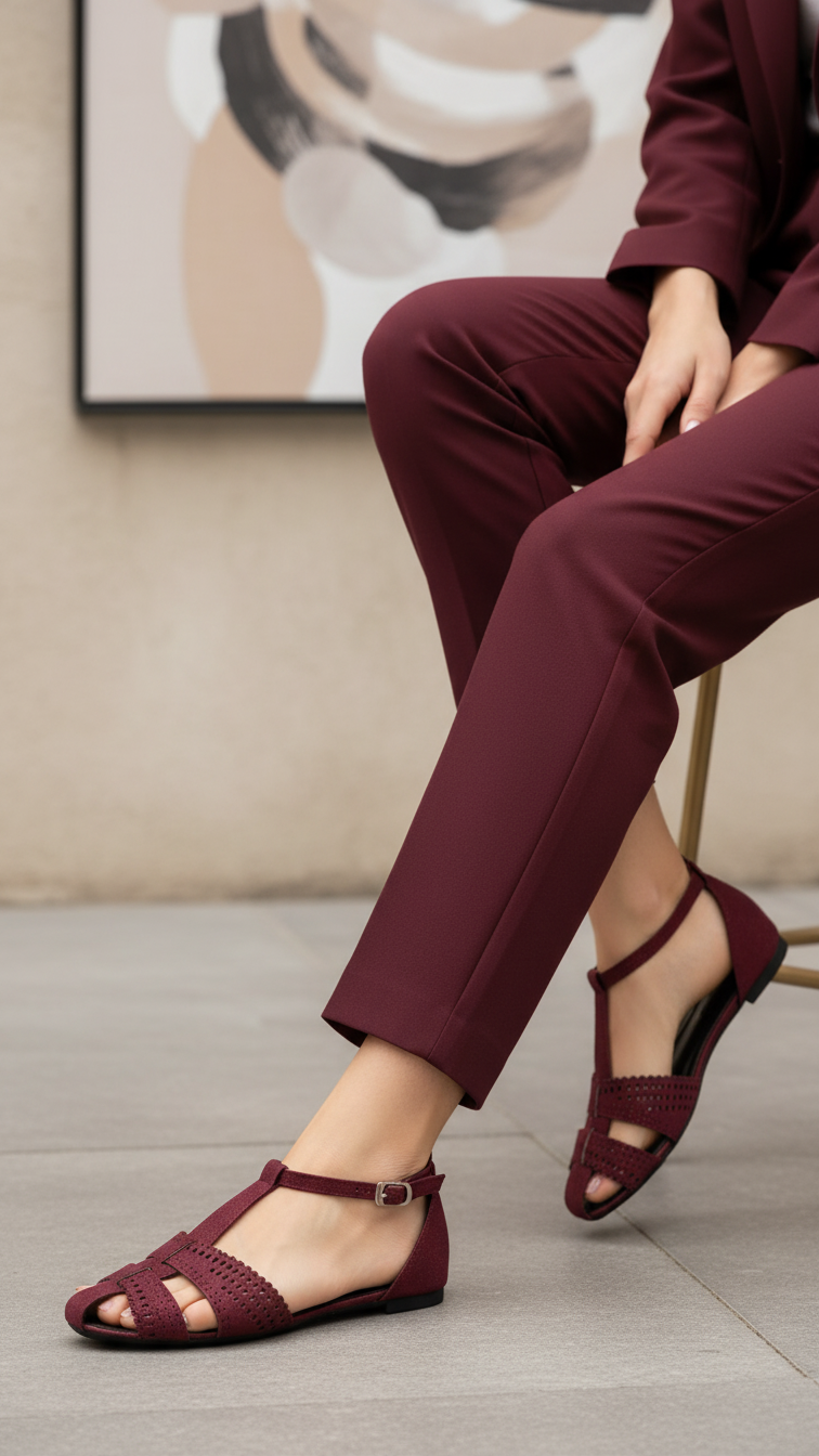 WN1314-05_0cb1fb48-7d42-4e7c-8156-8a6829fcbded.png Maroon Pumps For Ladies WN1314 - View 1