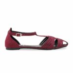 Maroon Pumps For Ladies WN1314 - View 3