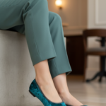 Teal Blue Pumps For Ladies WN1324 - View 1