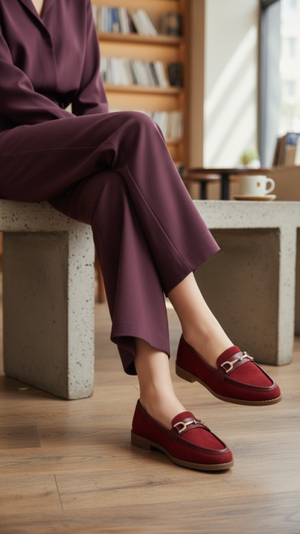 Maroon Women Pumps WN1334 - View 1