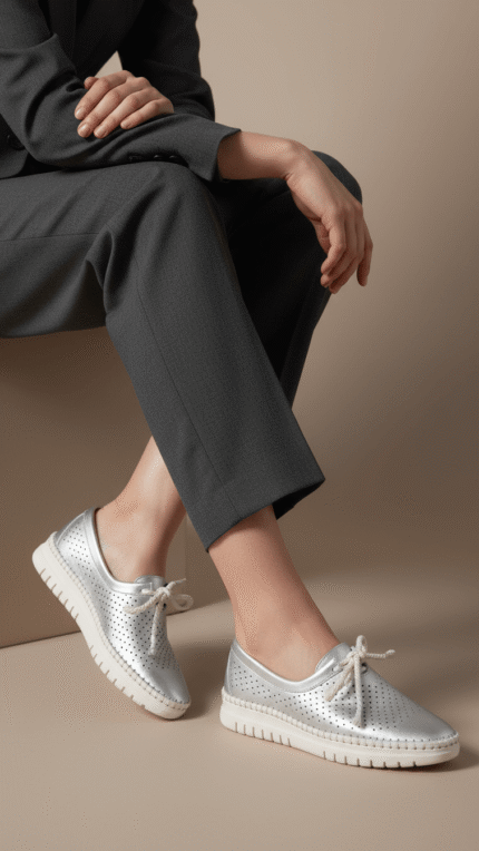 Silver Pumps For Women WN1337 - View 1