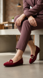 Maroon Women Pumps WN1340 - View 1
