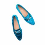 Teal Blue Pumps For Women WN1376 - View 5