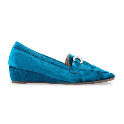 Teal Blue Pumps For Women WN1376 - View 2