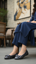 Blue Casual Pumps For Women WN1380 - View 1
