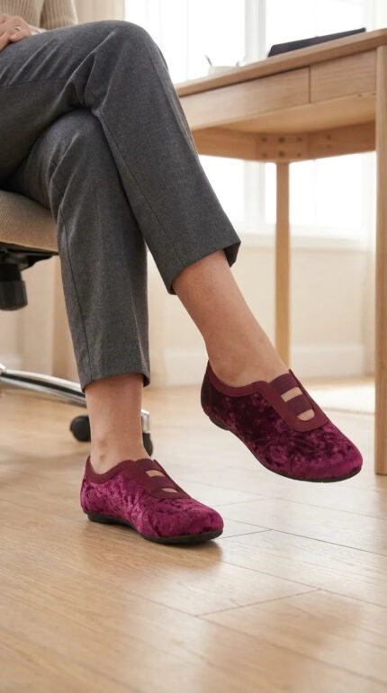 Maroon Pumps For Women WN1403 - View 2