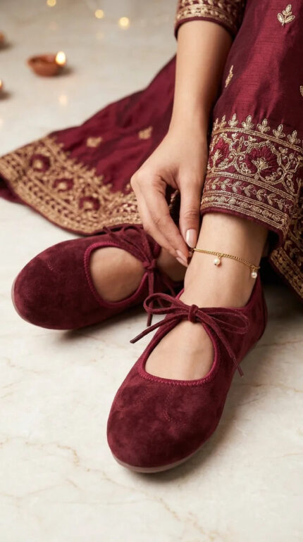 Maroon Pumps For Women WN1405 - View 1