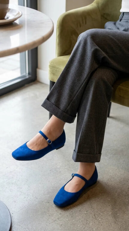 Blue Pumps For Women WN1419 - View 2