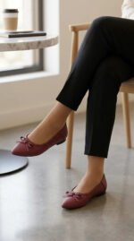 Maroon Pumps For Women WN1424 - View 3